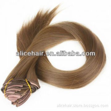 Best quality indian remy clip in human hair extension